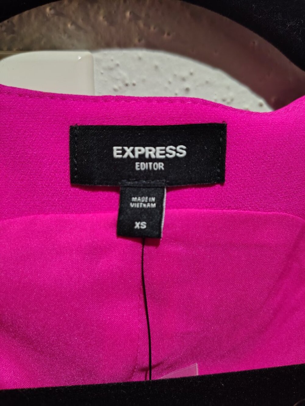 NWT EXPRESS Editor Studio Stretch Twill Five Button Blazer Vest - Picture 7 of 7